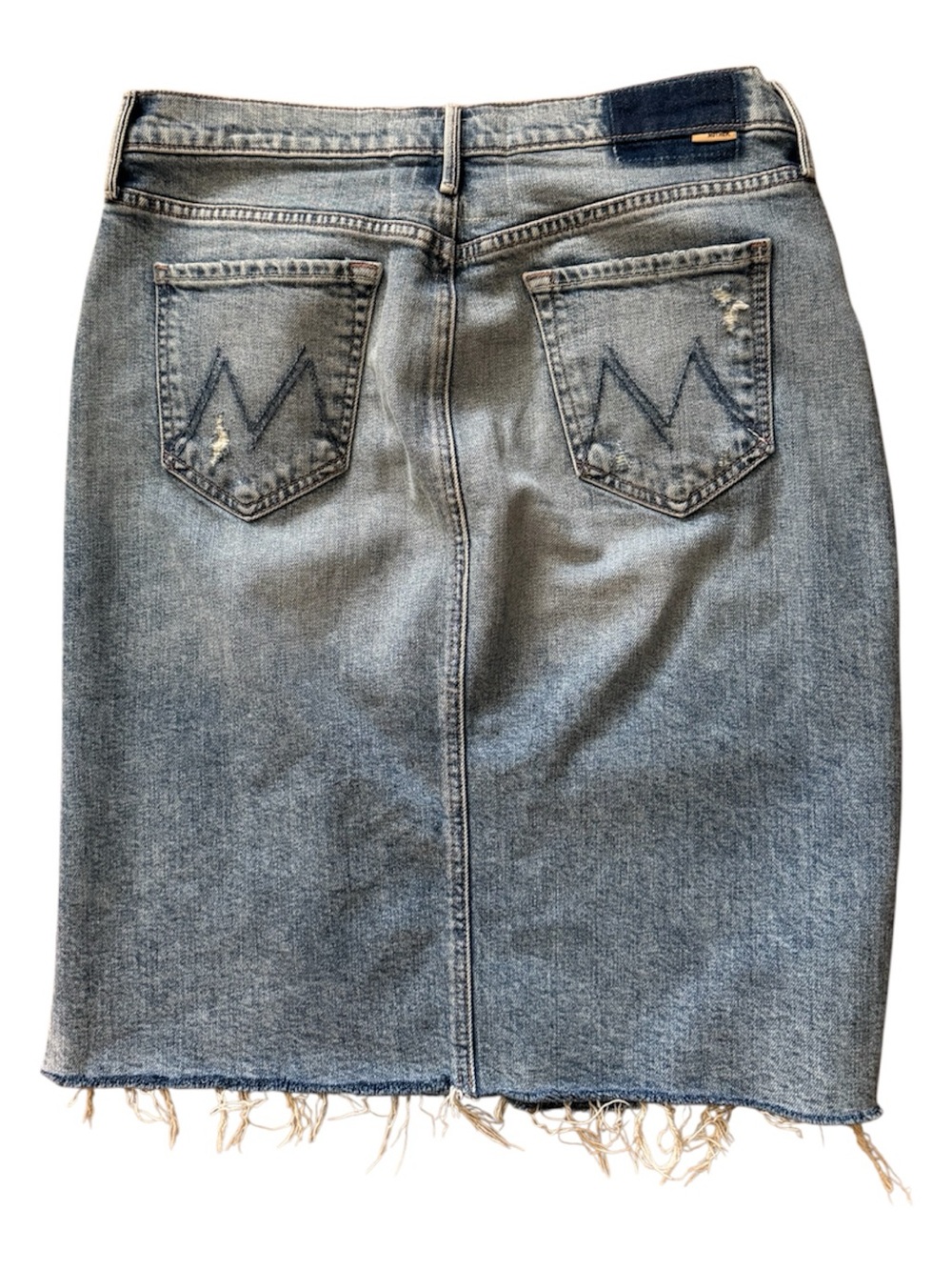 MOTHER Denim  High Waisted Slice Knee Fray Skirt - Picture 5 of 7